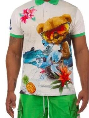 Hustle Gang Men's Jet Ski Polo Shirt Size Small